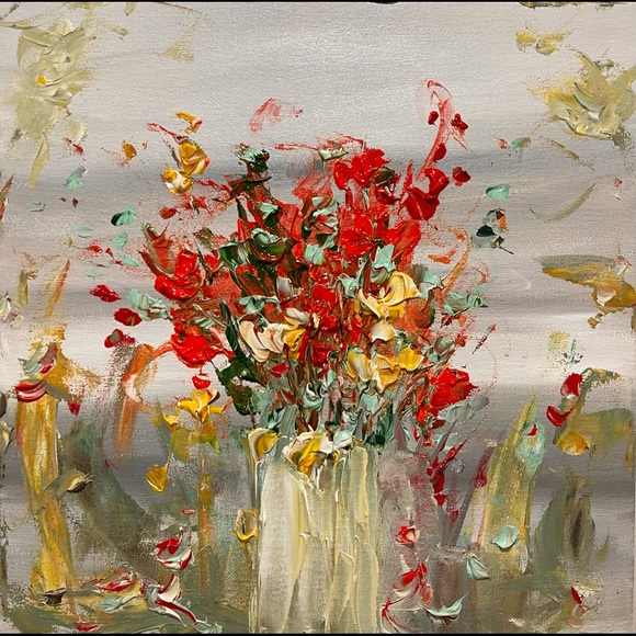 Other - SALE ORIGINAL ACRYLIC FLORAL PAINTING by me